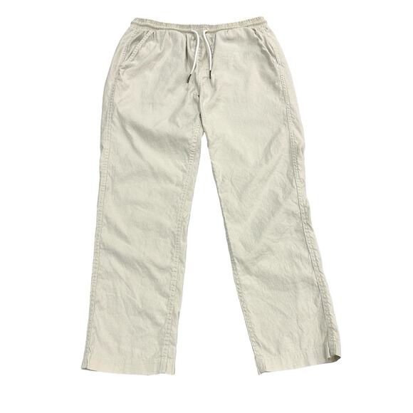 Dandy Del Mar The Brisa Mens Pants Size M Ivory White Linen & Cotton Inseam 27” - Picture 1 of 6